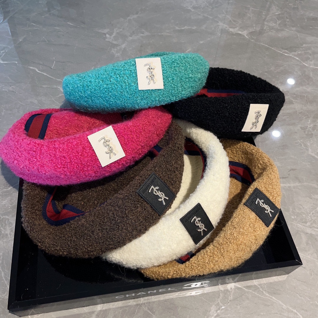 [TOP] Yves Saint Laurent YSL Corduroy Beret - Six Colors