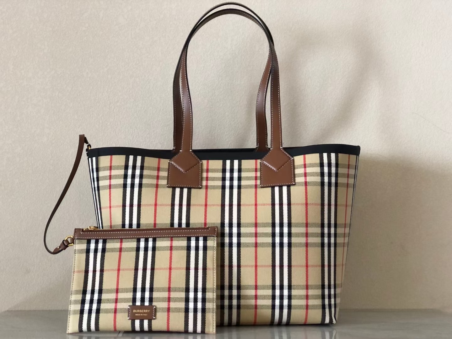 [TOP] BURBERRY Big B's Pure Original Double-sided Tote Bag