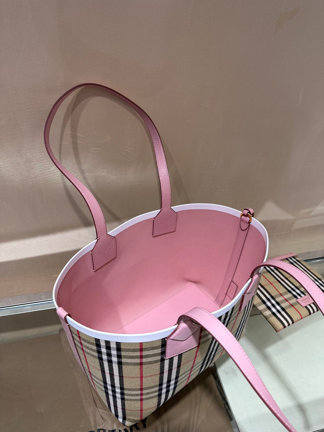 [TOP] BURBERRY B’s Pure Cotton Canvas Exquisite Tote Bag