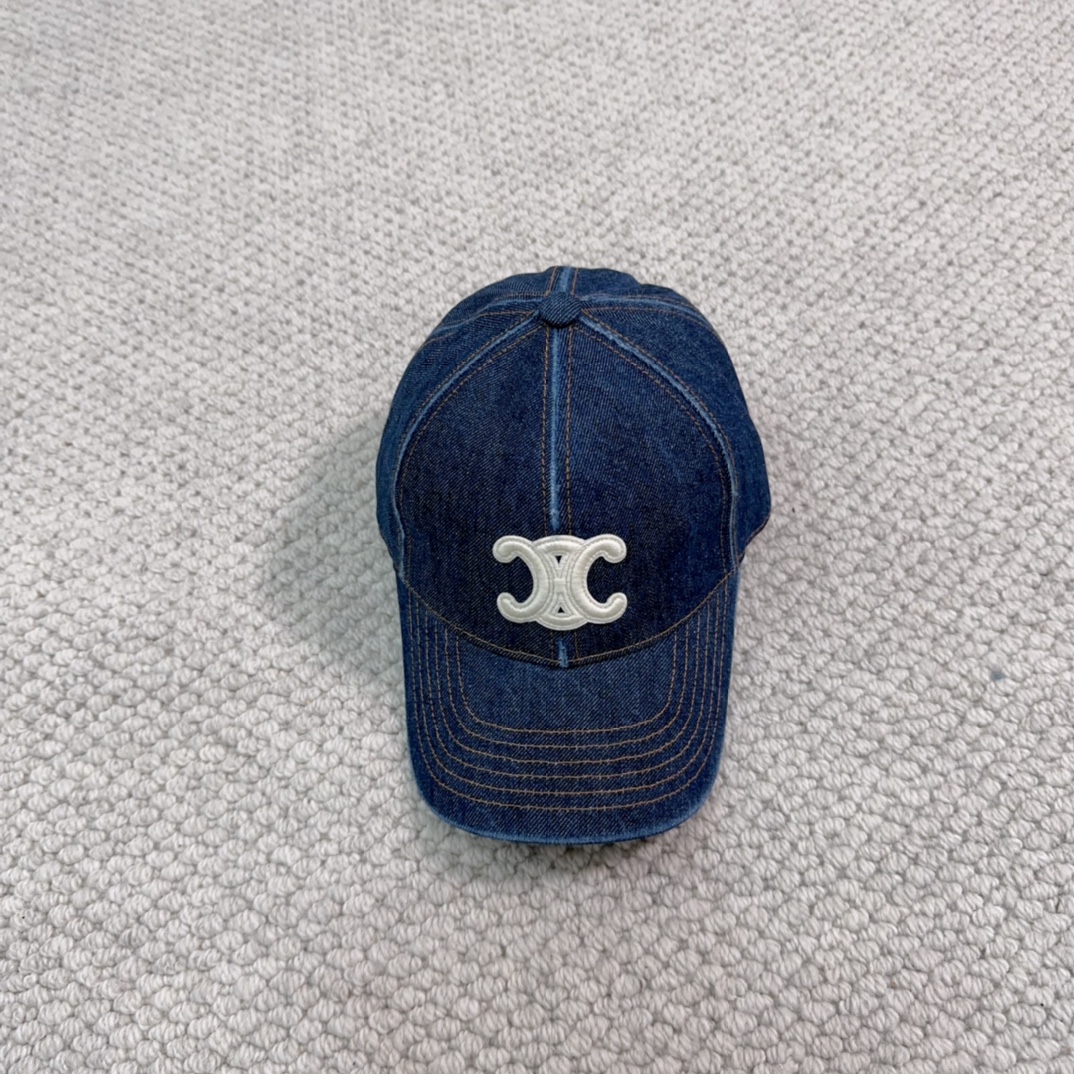 [TOP] CELINE New Denim Blue Retro Baseball Cap -3 Colors