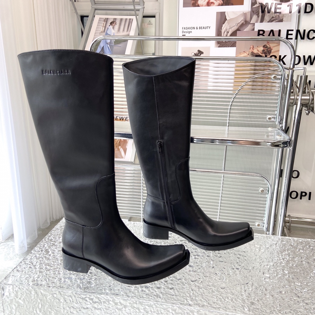 [TOP] BALENCIAGA Santiago Over The Knee Boots - 4.5cm - Black
