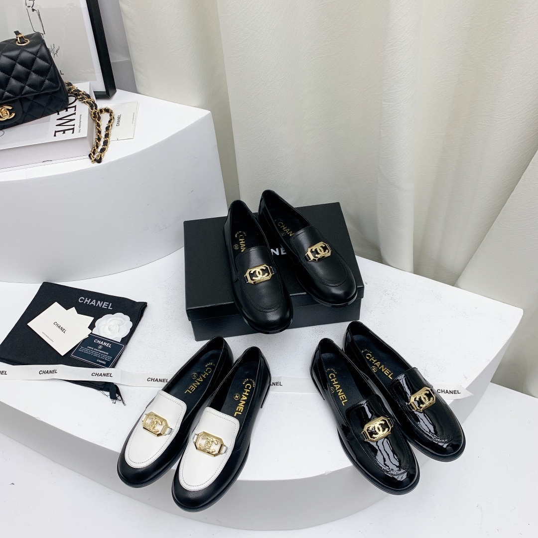 [TOP] CHANEL Imported Mixed Breed Sheepskin Lefu Shoes - 3 Colors