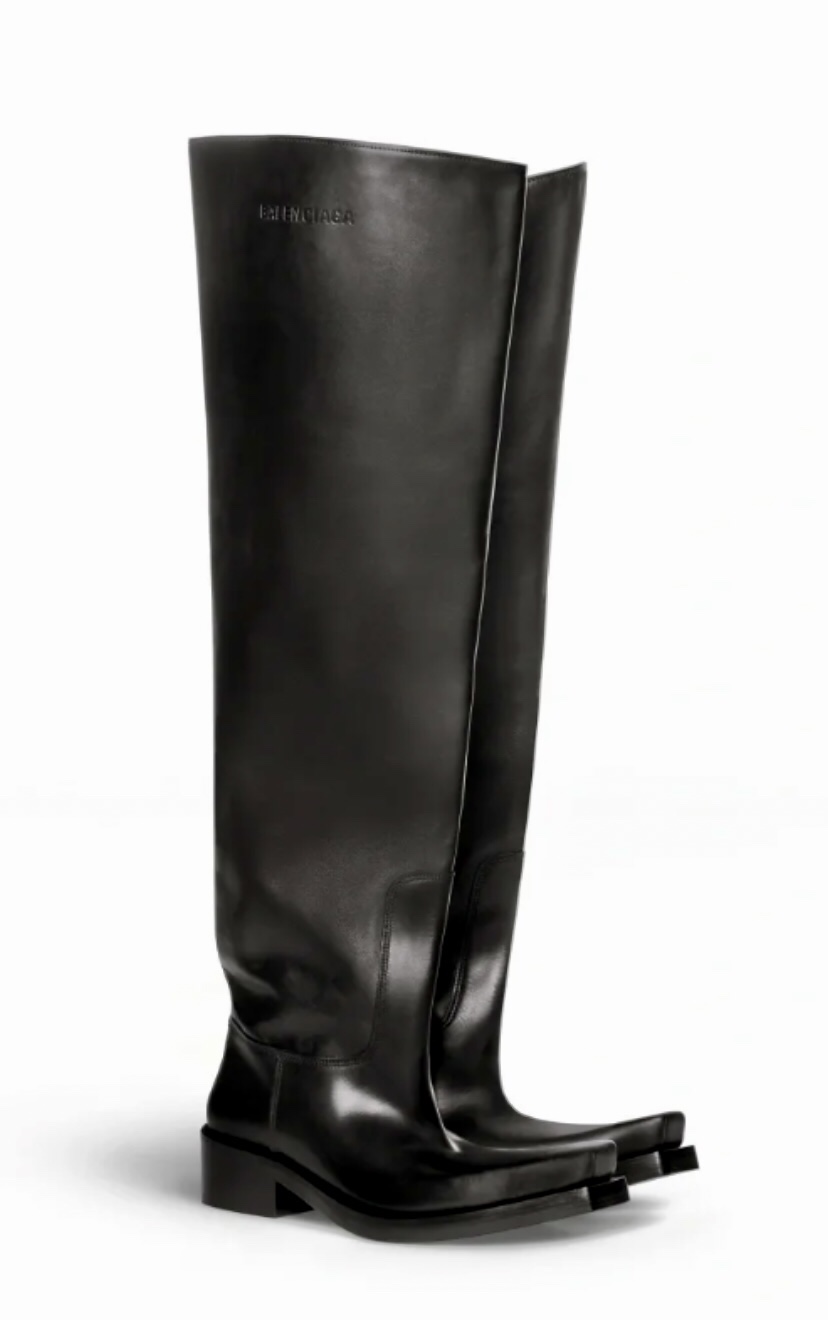 [TOP] BALENCIAGA Santiago Over The Knee Boots - 4.5cm - Black