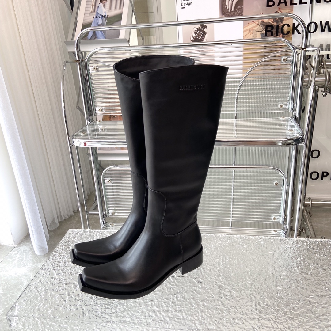 [TOP] BALENCIAGA Santiago Over The Knee Boots - 4.5cm - Black