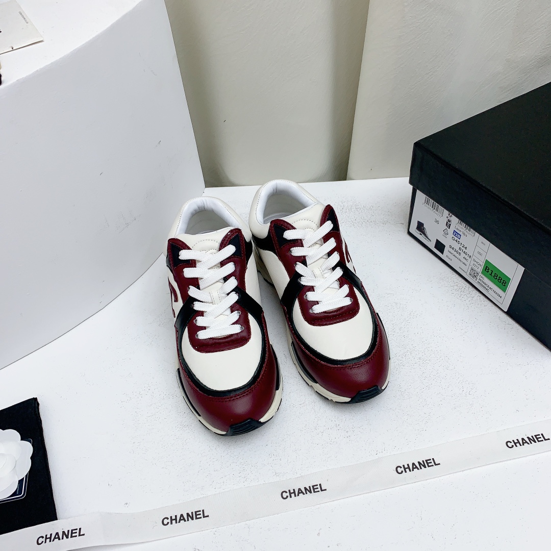 [TOP] CHANEL Imported High Velvet Waterproof Technology Sports Shoes - 4.5CM - 3 Colors