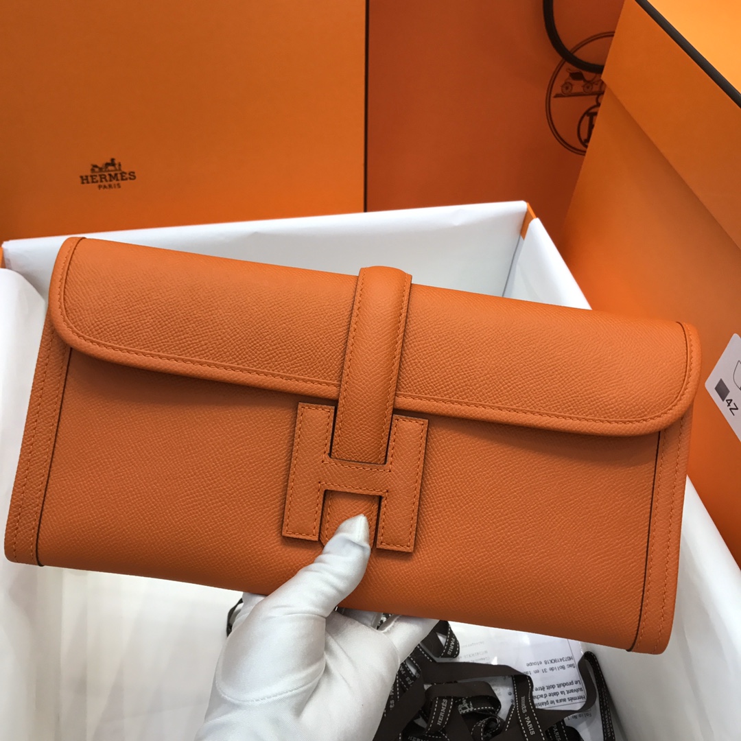 [TOP] HERMES Handmade Wax Thread Jige Elan 29 Clutch Swift - 14 Colors