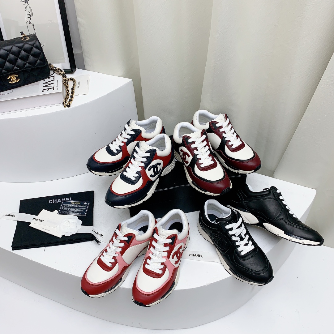 [TOP] CHANEL Imported High Velvet Waterproof Technology Sports Shoes - 4.5CM - 3 Colors