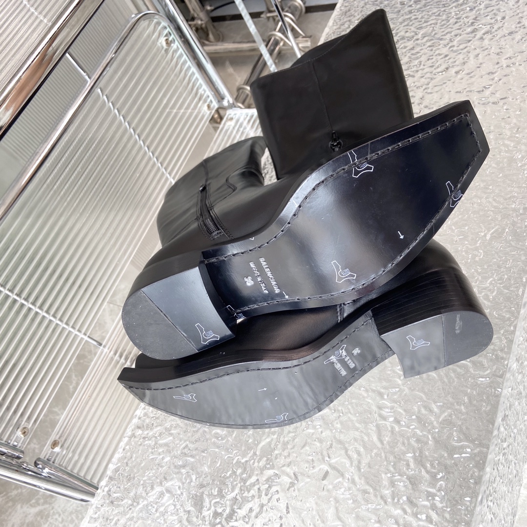 [TOP] BALENCIAGA Santiago Over The Knee Boots - 4.5cm - Black