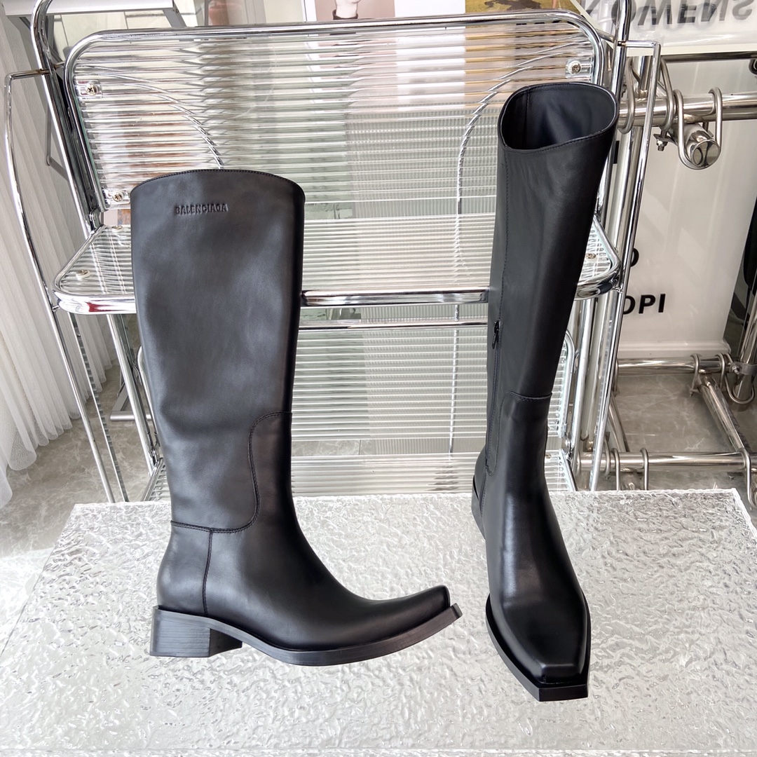 [TOP] BALENCIAGA Santiago Over The Knee Boots - 4.5cm - Black