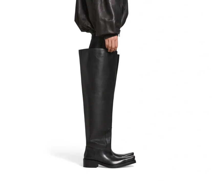 [TOP] BALENCIAGA Santiago Over The Knee Boots - 4.5cm - Black