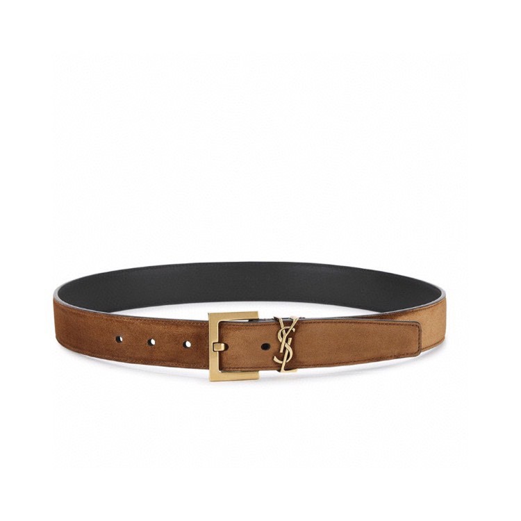 [TOP] Yves Saint Laurent YSL Fashion Casual Belt - 3cm - Brown