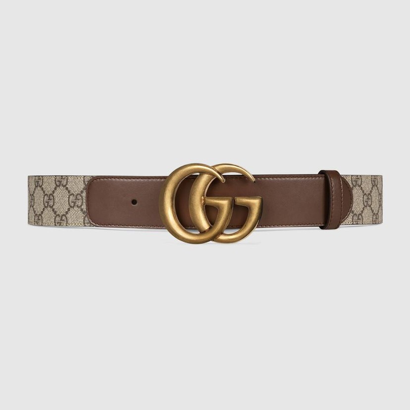[TOP] GUCCI Cowhide Splicing Belt - 4cm - 2 Colors