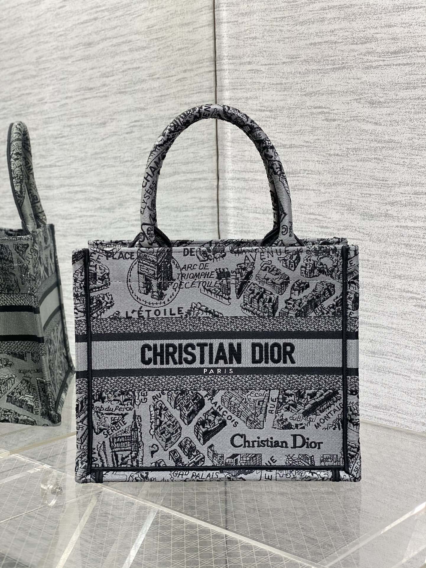 [TOP] Christian Dior Book Tote Bag Embroidery 26cm/36cm