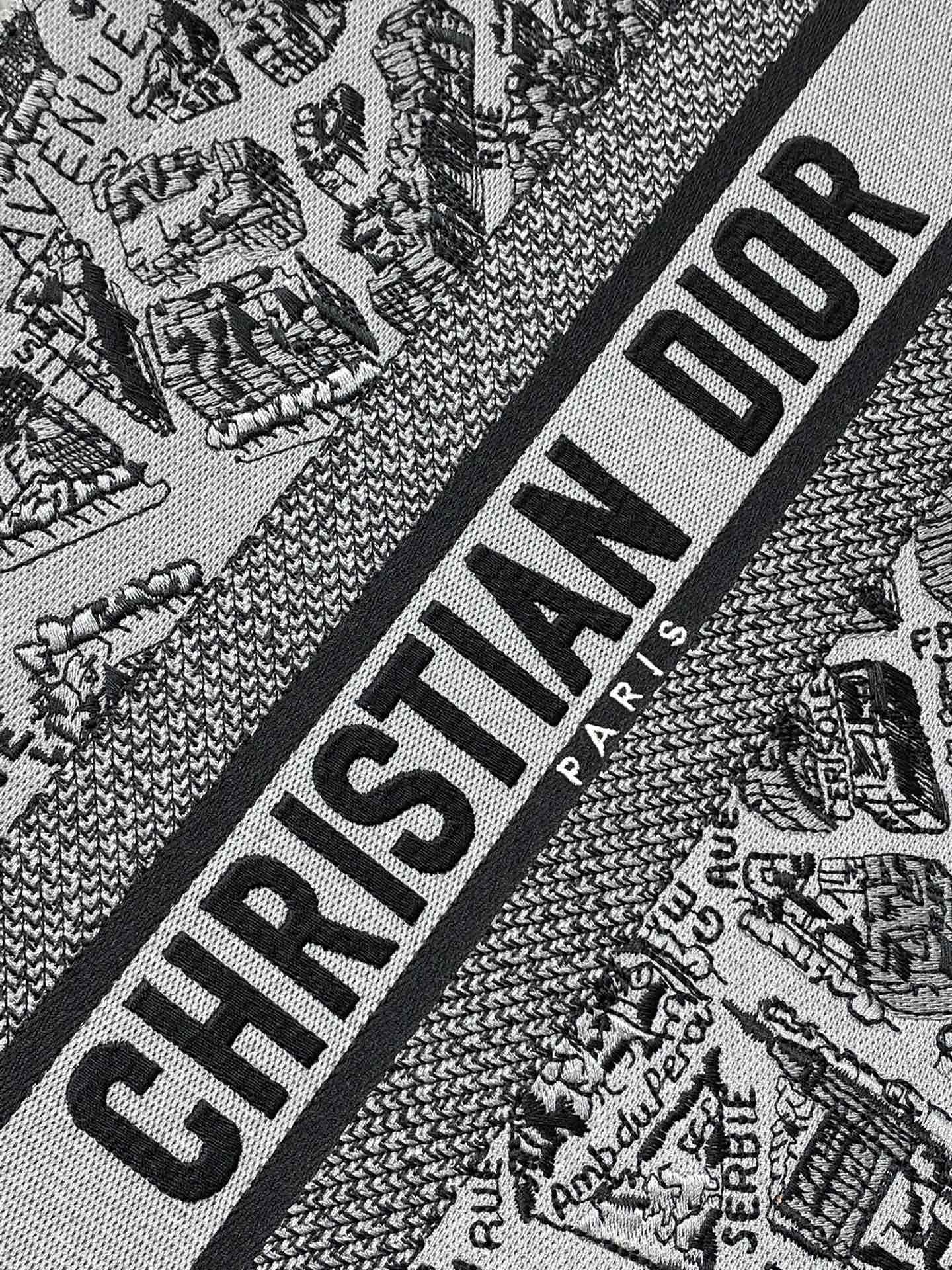 [TOP] Christian Dior Book Tote Bag Embroidery 26cm/36cm