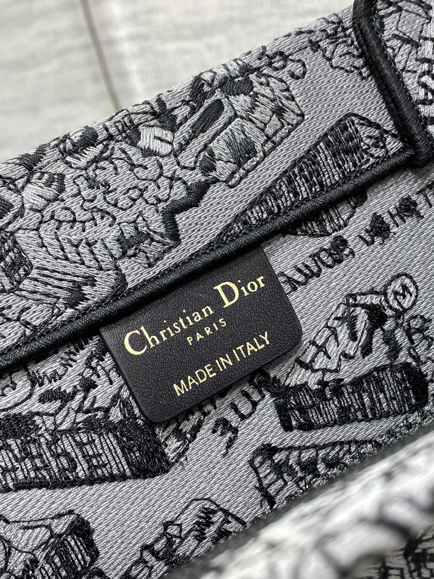 [TOP] Christian Dior Book Tote Bag Embroidery 26cm/36cm