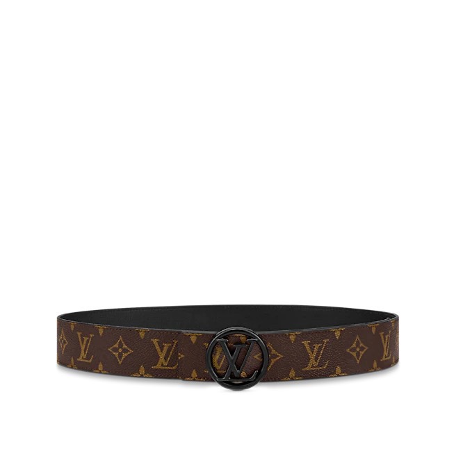 [TOP] Louis Vuitton LV Black Steel Buckle Band - Brown - 4CM