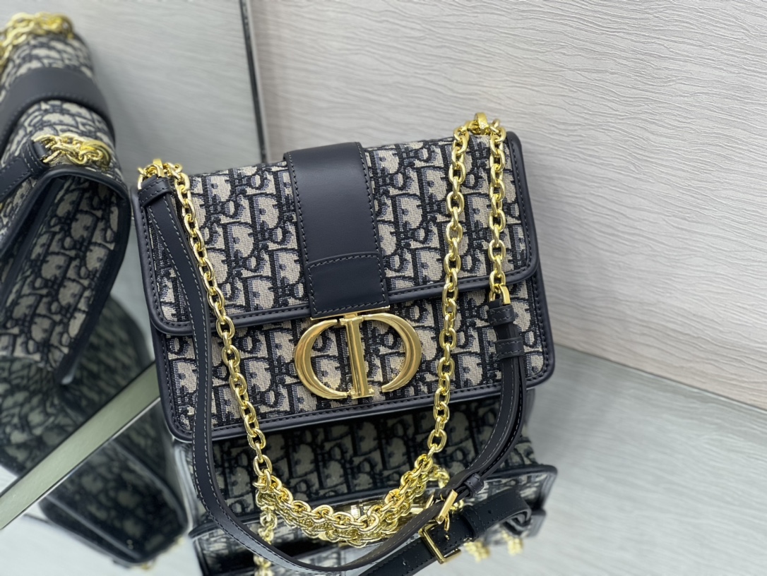 [Top] Christian Dior Original Single Chain Crossbody 30Montaigne Bag 25x15x8 cm