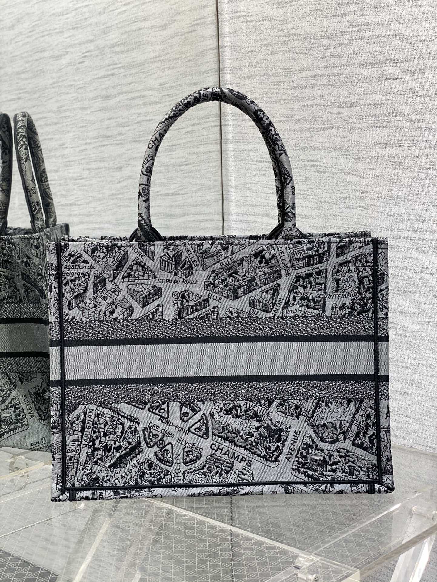 [TOP] Christian Dior Book Tote Bag Embroidery 26cm/36cm