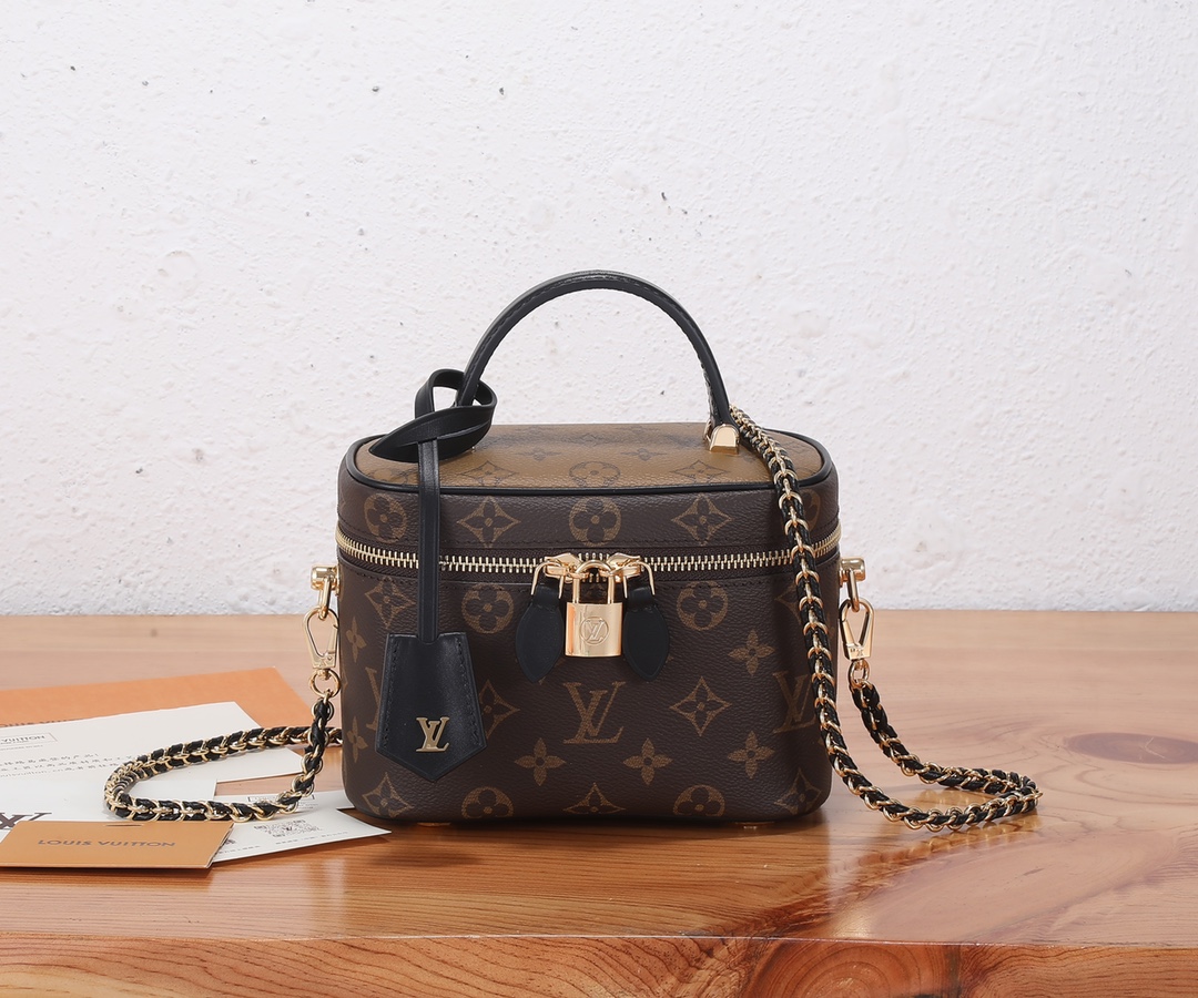 [TOP] Louis Vuitton LV Nice Cosmetic Bag In Monogram And Monogram Reverse Canvas Bag  19 x 13 x 11 cm