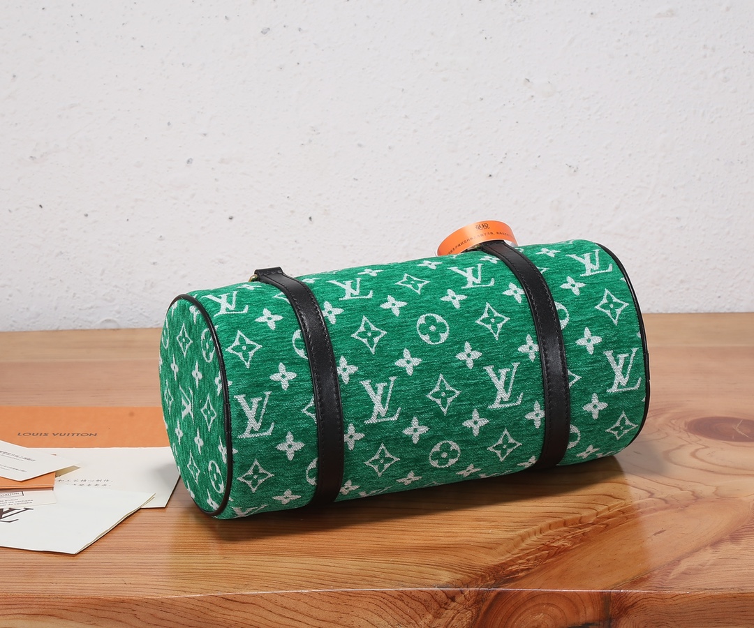 [TOP]  Louis Vuitton LV L*V Nicolas Ghesquière  Papillon Handbag 31 x 15 x 15 cm-Green