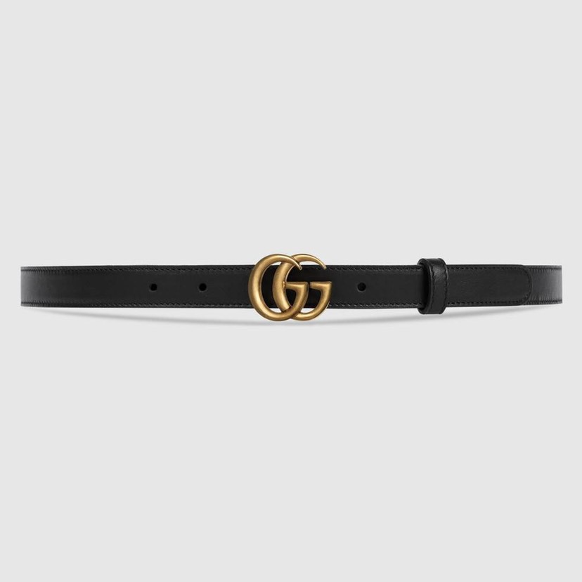 [TOP] GUCCI Classic Antique Copper Belt - 2CM - Black