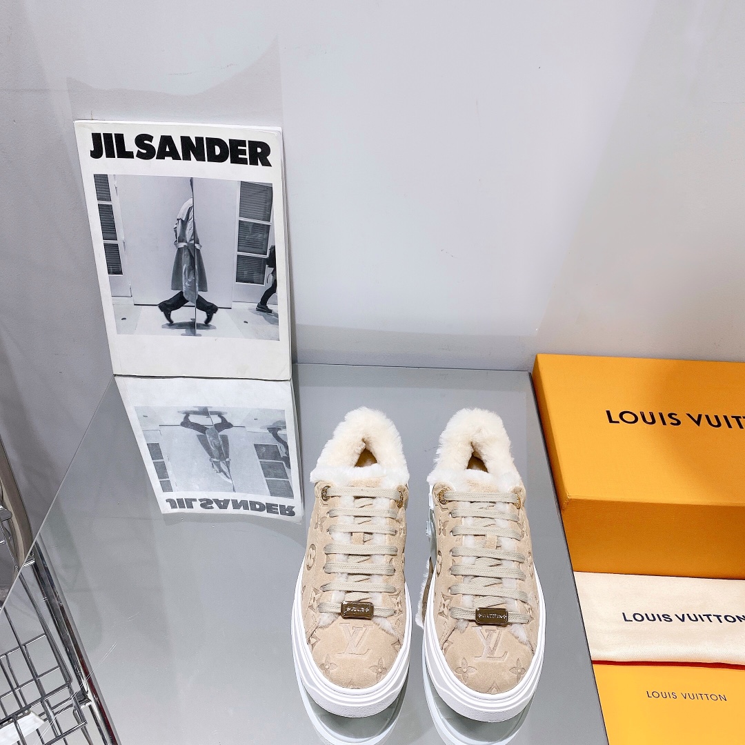 [TOP] Louis Vuitton LV Comfortable And Versatile Calf Leather Shoes - Two Colors