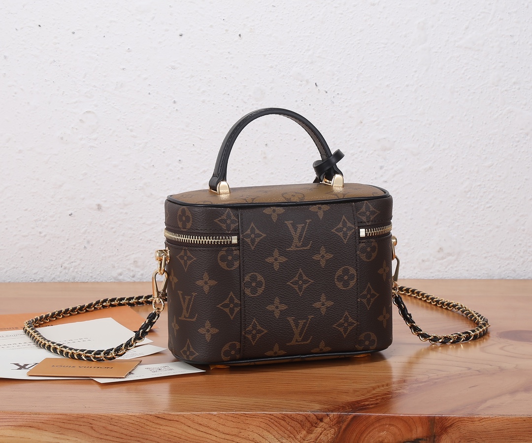 [TOP] Louis Vuitton LV Nice Cosmetic Bag In Monogram And Monogram Reverse Canvas Bag  19 x 13 x 11 cm