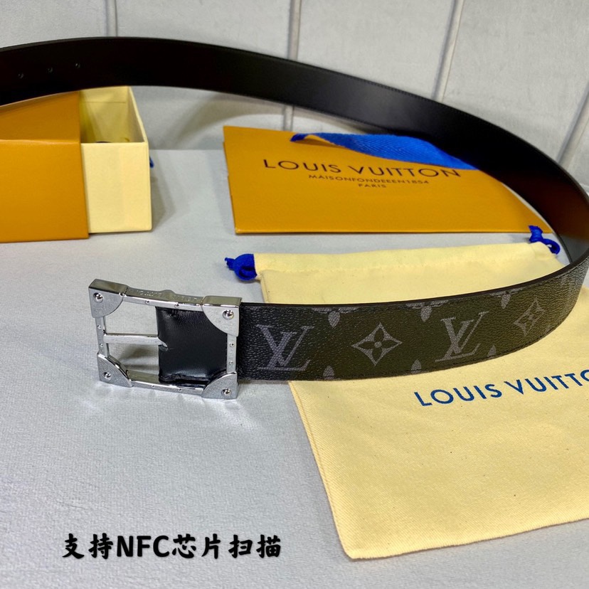 [TOP] Louis Vuitton LV Cowhide Belt - 4CM