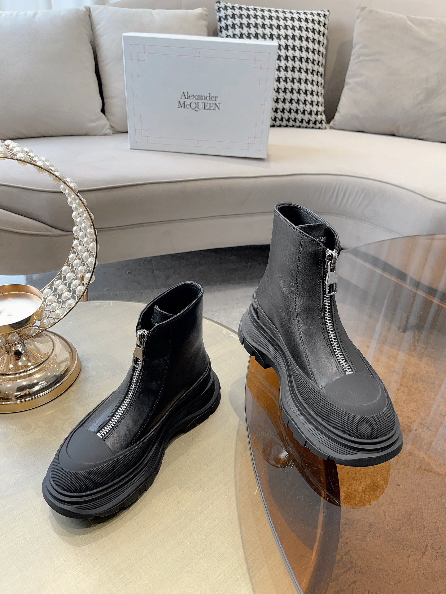[TOP] Alexander McQueen Alexander Versatile Classic Zipper Boots - 3 Colour