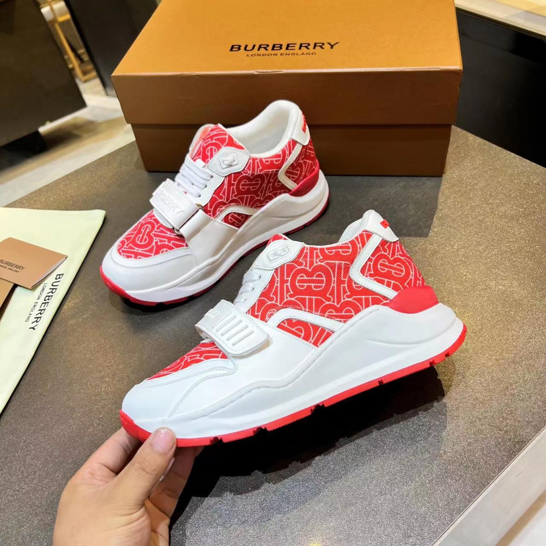 [TOP] BURBERRY Latest Thick Bottom Sports Shoes - Red