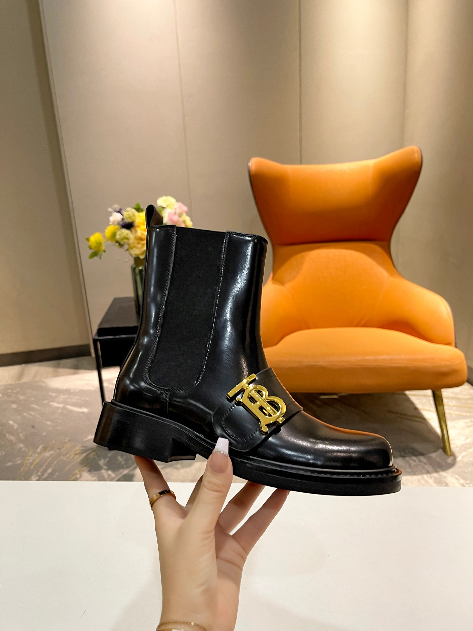 [TOP] BURBERRY New Martin Boots - 4cm - 3 Black