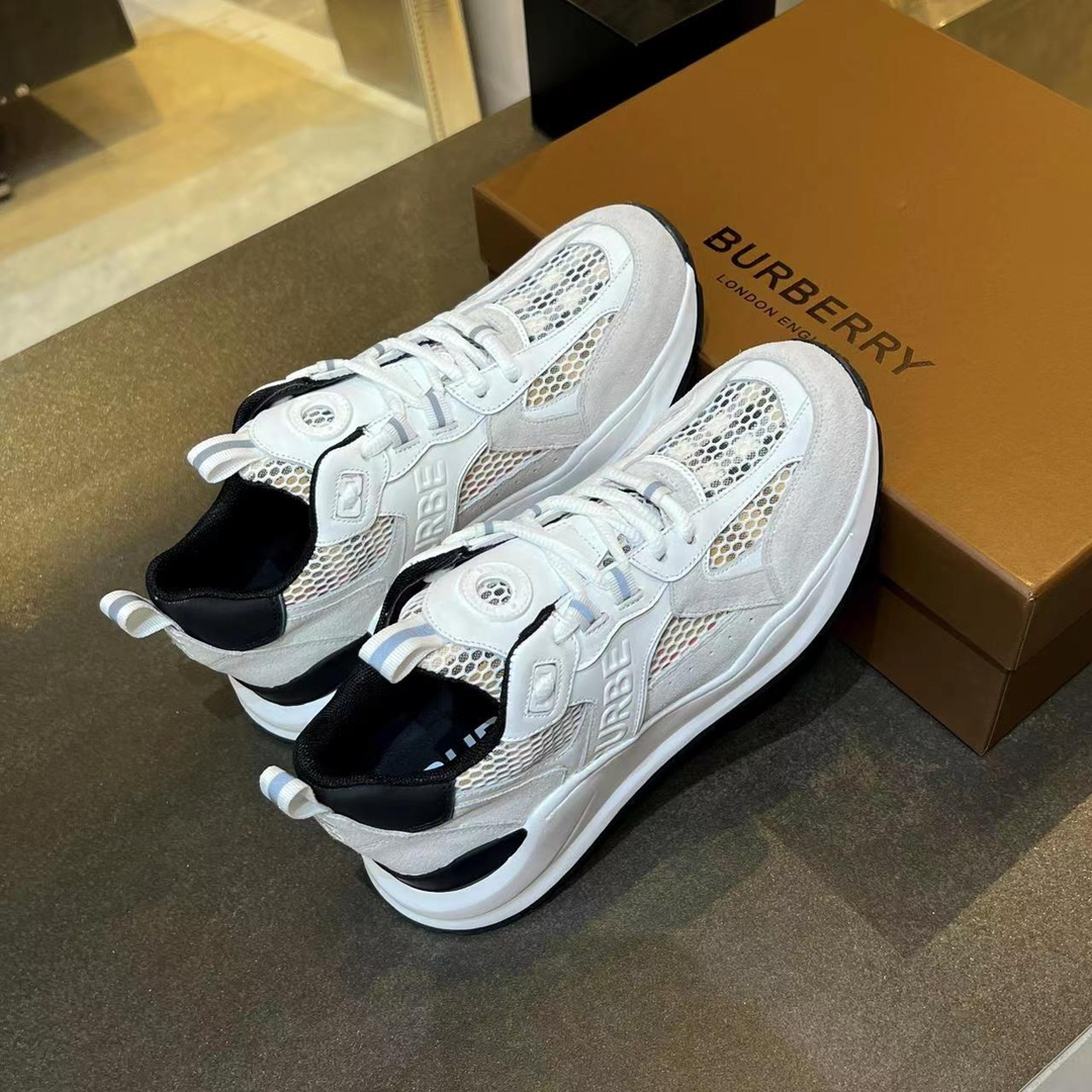 [TOP] BURBERRY Latest Thick Bottom Sports Shoes - White