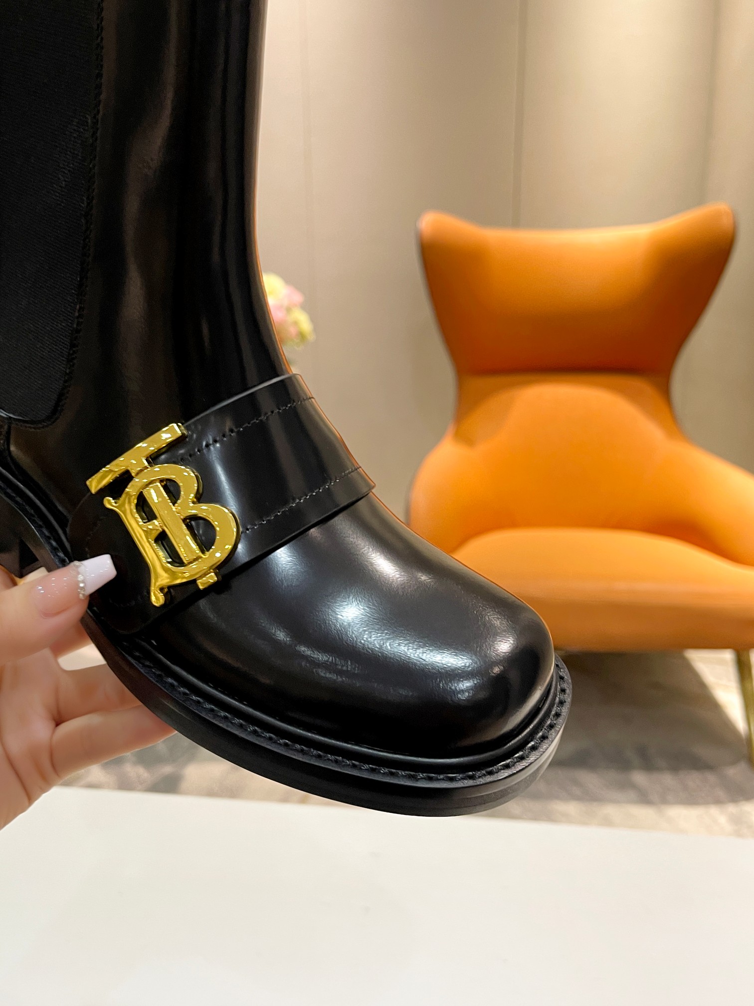 [TOP] BURBERRY New Martin Boots - 4cm - 3 Black