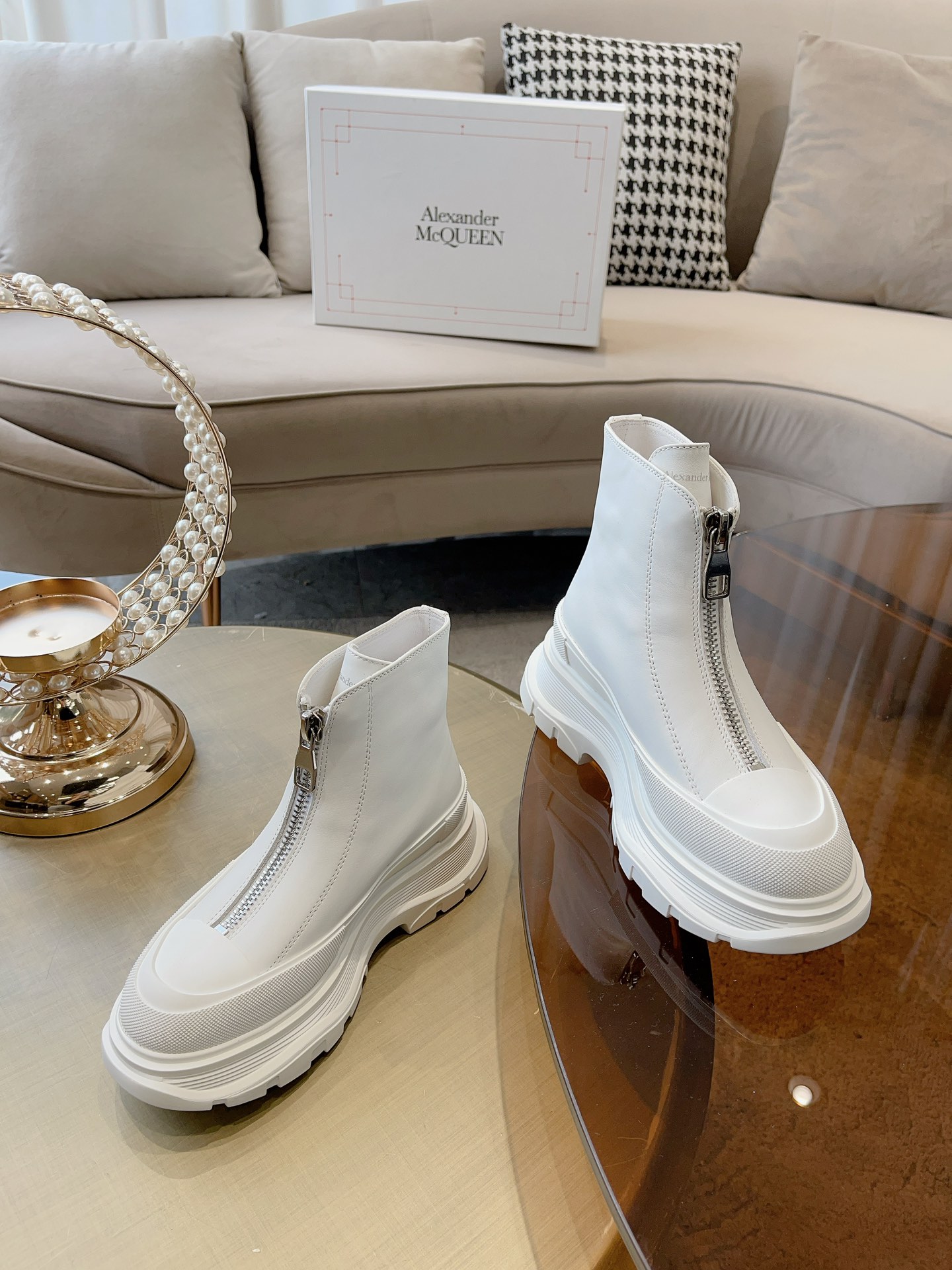 [TOP] Alexander McQueen Alexander Versatile Classic Zipper Boots - 3 Colour