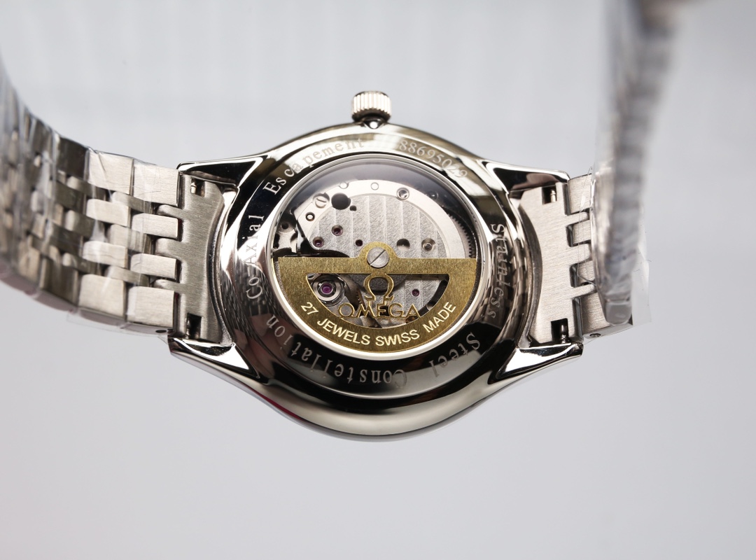 [TOP] OMEGA Sun Moon Star Series White Steel Watch- OMEGA