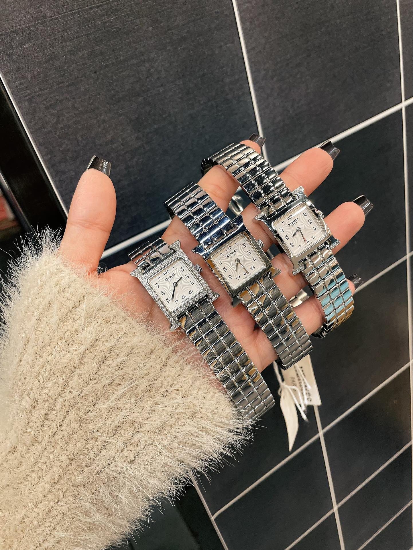 [TOP] HERMES Heure H Steel Table 21mm Watch- 3 Colors