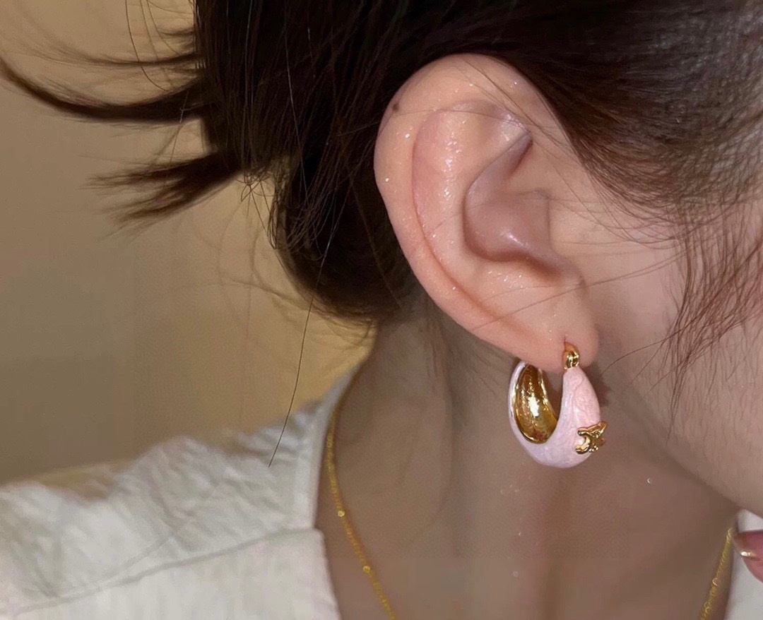 [TOP] CELINE Drip Oil Earrings - 2 Colors - 711 Luxury