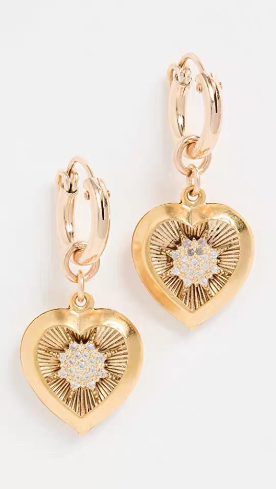 [TOP] Bottega Veneta BV Heart Earrings - Gold