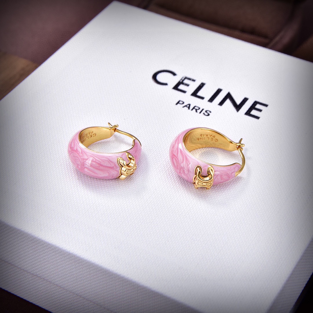 [TOP] CELINE Drip Oil Earrings - 2 Colors