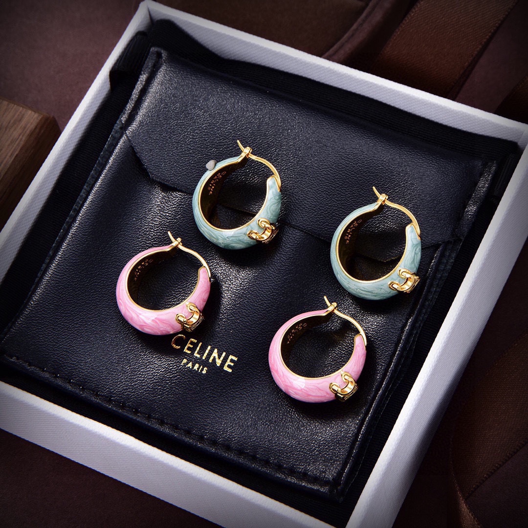 [TOP] CELINE Drip Oil Earrings - 2 Colors