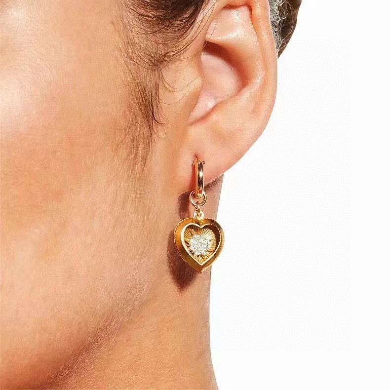 [TOP] Bottega Veneta BV Heart Earrings - Gold