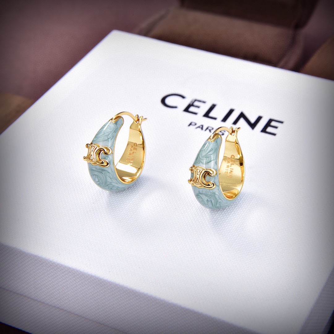 [TOP] CELINE Drip Oil Earrings - 2 Colors - 711 Luxury