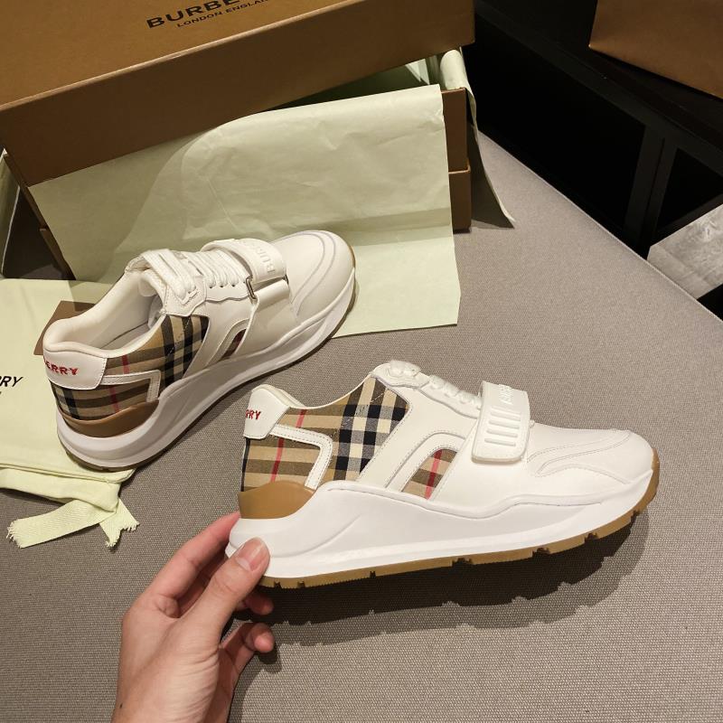[TOP] BURBERRY Latest Thick Bottom Sports Shoes - White