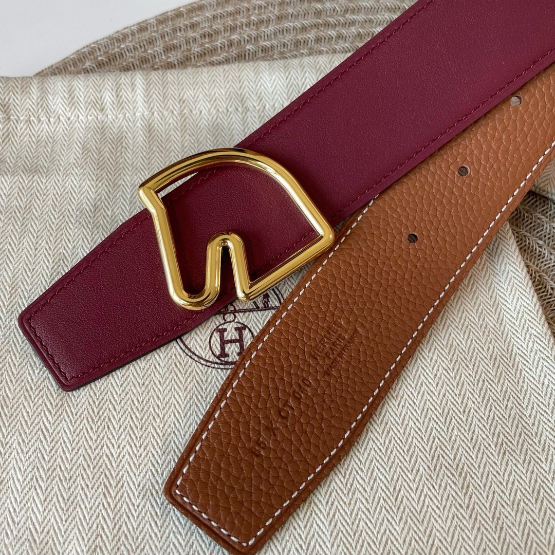 [TOP] HERMES Double Sided Waistband - 3.8CM