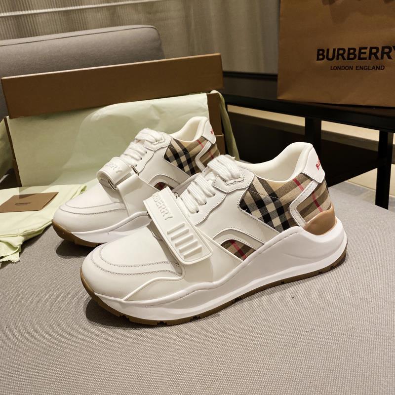 [TOP] BURBERRY Latest Thick Bottom Sports Shoes - White