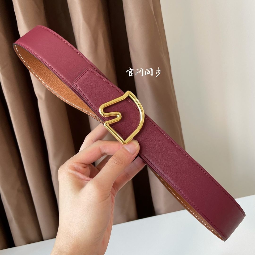 [TOP] HERMES Double Sided Waistband - 3.8CM