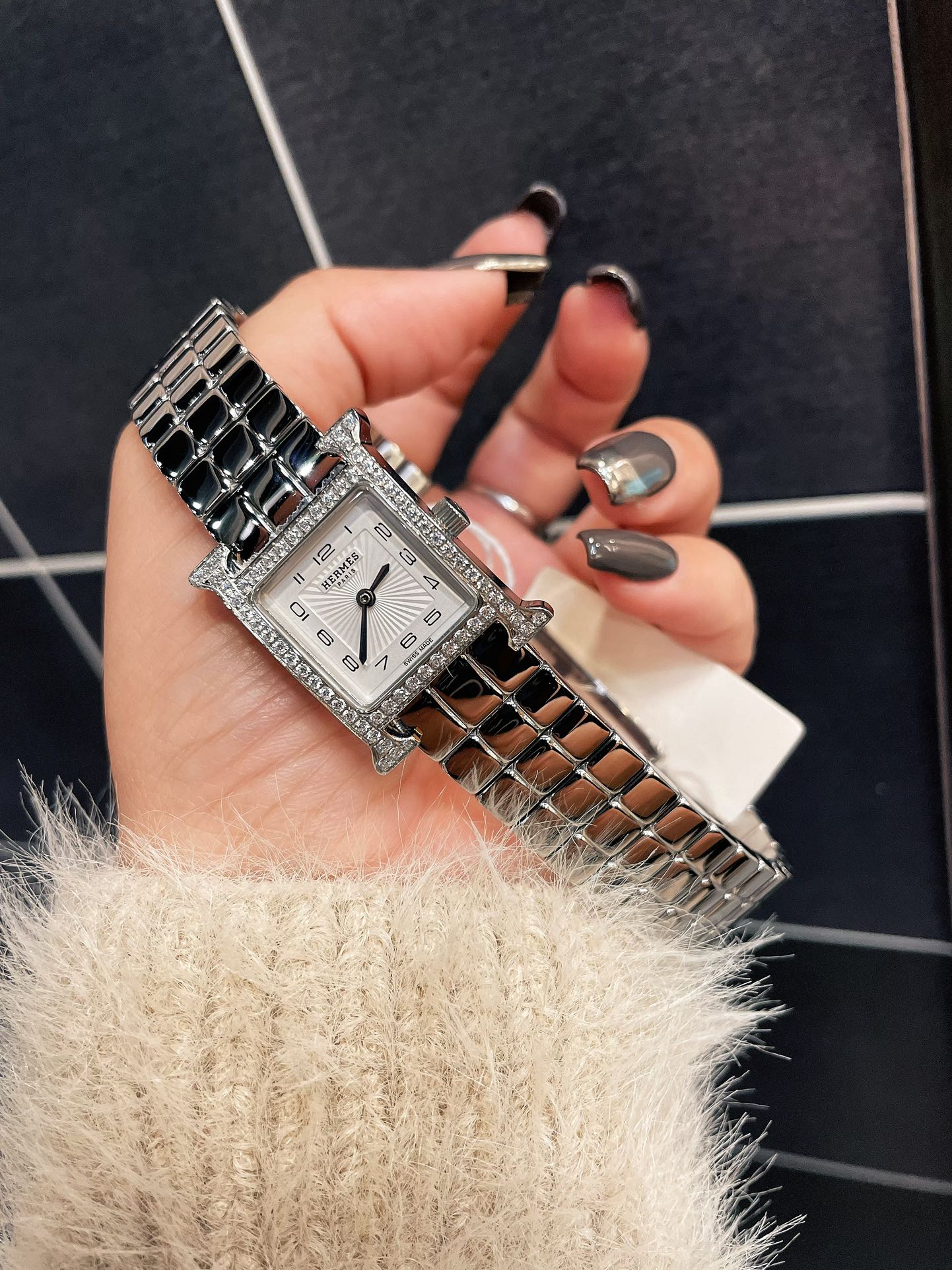 [TOP] HERMES Heure H Steel Table 21mm Watch- 3 Colors