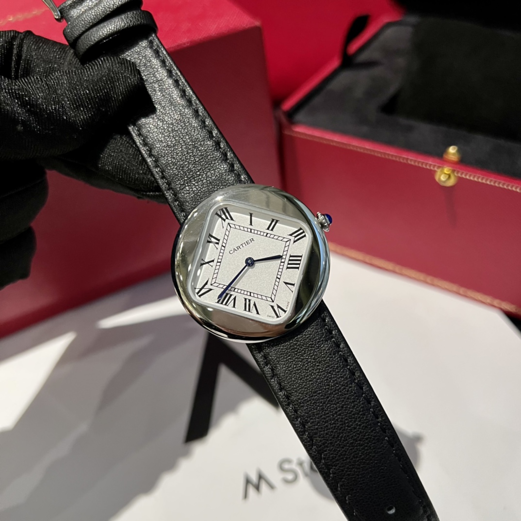 [TOP] Cartier A Round Pebbly Ball Shaped Watches - 3 Colors