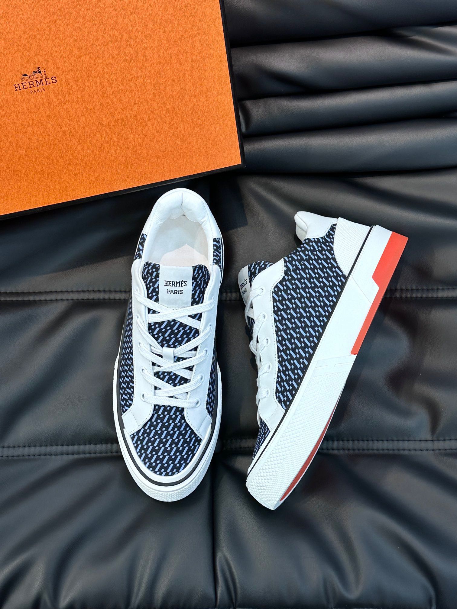 [TOP] HERMES Men's Low Top Casual Sports Shoes