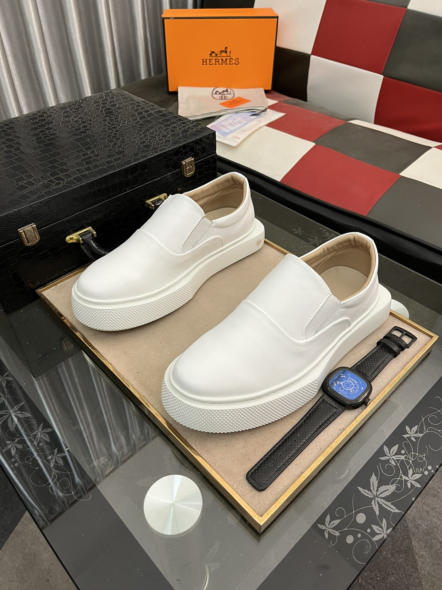 [TOP] HERMES Men's Casual Lefu Shoes - 2 Colors
